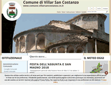 Tablet Screenshot of comune.villarsancostanzo.cn.it